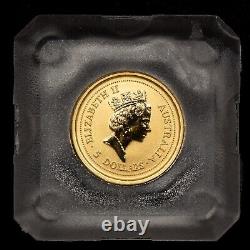 1995 $5 Australia 1/20 oz Gold Nugget/Kangaroo Coin BU G3445