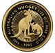 1995 $5 Australian 1/20 Proof Gold Nugget. Mother Kangaroo With Joey. 300 Issued