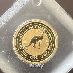 1995 Australia 1/20 oz Gold Kangaroo/Nugget BU In Capsule V-305