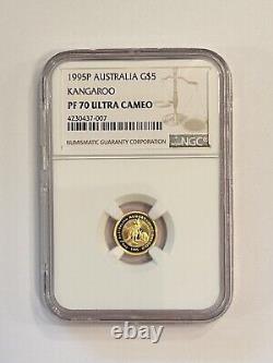 1995-P $5 Australian 1/20 oz Gold Nugget? NGC PF70 UCAM POP 2. Proof Kangaroo