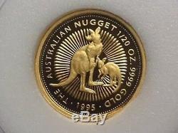 1995-P $5 Proof Australian Gold Nugget Mother Kangaroo & Joey Only 300 Minted