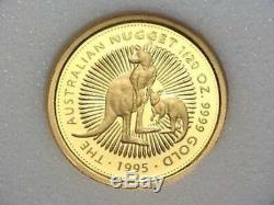 1995-P $5 Proof Australian Gold Nugget Mother Kangaroo & Joey Only 300 Minted