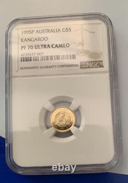1995-P G$5 Gold Proof Kangaroo? NGC PF70 ULTRA CAMEO? POP2