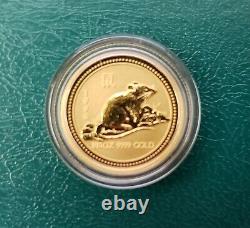 1996 1/10 oz Gold Australian Lunar Year of the Mouse Series I