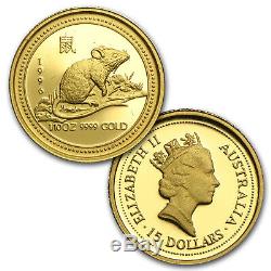 1996-2007 12-Coin 1/10 oz Gold Lunar Proof Set (Series I) SKU #58646