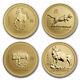 1996-2007 Australia 12-coin 1 Oz Gold Lunar Set Bu (missing Box) Sku#278183