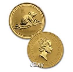 1996-2007 Australian Lunar 1/10 oz. 99.99 Gold Proof Set of 12 Coins