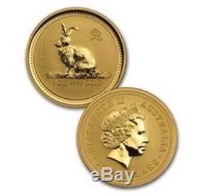 1996-2007 Australian Lunar 1/10 oz. 99.99 Gold Proof Set of 12 Coins