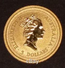 1996 Australian 1/20 oz Gold Australian Nugget Coin Great Gift