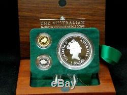 1996 Australian Family of Precious Metals (3 Coin) Gold-Platinum-Silver ECC&C
