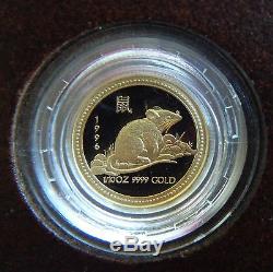 1996 Australian Lunar Gold Series Year of the Mouse- Three Coin Proof Set RARE