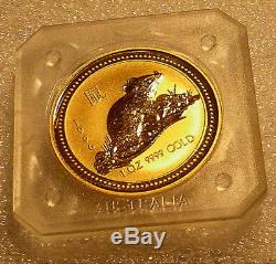 1996 Australian Lunar Year of MOUSE RAT $100.9999 Gold Coin 1 oz Australia