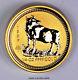 1997 Australian 25 Dollars Lunar Year Of The Ox Gold Coin 1/4 Oz. 9999 Gold