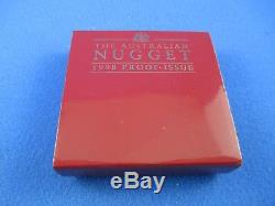 1998 $25 AUSTRALIAN NUGGET 1/4oz GOLD PROOF ISSUE COIN. A BEAUTY