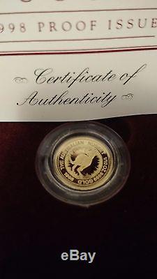 1998 Australia $15 1/10 oz Gold Nugget Coin Proof Issue Low Mintage