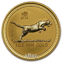 1998 Australia 1 oz Gold Lunar Tiger BU (Series I) SKU #8998