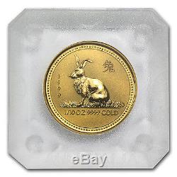 1999 1/10 oz Gold Australian Perth Mint Lunar Year of the Rabbit Coin SKU#8993