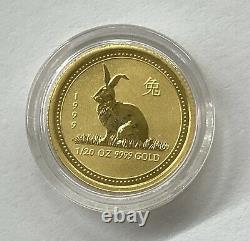 1999 1/20 oz. 9999 Gold Australia Lunar Series Rabbit $5