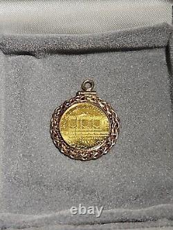 1999 1/4 Oz Australian Gold Vienna Philharmonic Coin Pendant