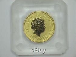 1999 Australia Fine GOLD $15 Kangaroo Nugget 1/10 oz. Perth Mint Coin 0.9999