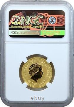 1999 Australia Kangaroo 1/2 Oz Gold Nugget $50 Gem Uncirculated NGC MS69