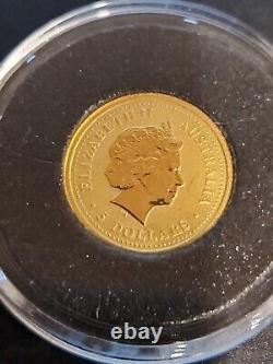1999 Australia Nugget (Kangaroo) 1/20 oz $5 Gold Coin