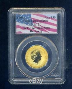 1999 Australian 1/2oz Gold Nugget Coin PCGS Recovered from WTC Ground Zero