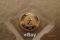 1999 Australian Gold Nugget/Kangaroo 1/20 Ounce Coin