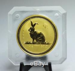 1999 Australian Lunar Year of the Rabbit 1oz. 9999 Fine Gold Coin Sealed 01DU