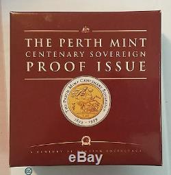 1999 Centenary Sovereign Proof Gold & Silver Coin Free Shipping