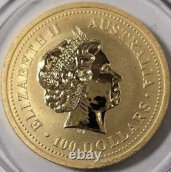 1999 P Australia 1 oz Gold Kangaroo Coin Nugget $100 BU. 9999 Perth Mint