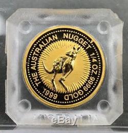 1999 The Australian Nugget 1/4 oz. 9999 Gold BU Australia Gold Coin
