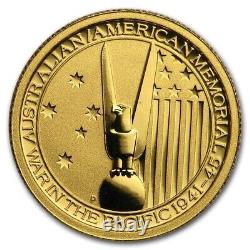 1/10 Oz 999.9 Gold Australian / American Memorial BU Coin Perth Mint $15