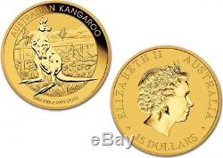 1/10 ounce Australian kangaroo gold coin 2015