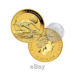 1/10 oz Australian Gold Kangaroo Perth Mint Coin. 9999 Fine BU In Cap
