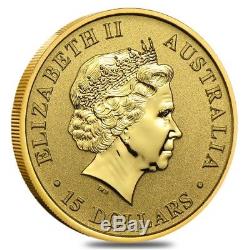 1/10 oz Australian Kangaroo/Nugget Gold Coin. 9999 Fine (Random Year)