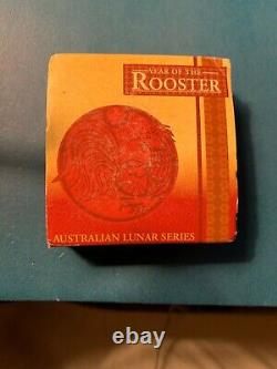 1/10 oz GOLD Lunar Series I 2005 Year of the Rooster coin PROOF edition