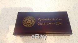 1/10 oz gold Australian lunar series II coin set. Only one on Ebay