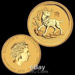 1/10oz Australian 2018 Lunar Year Of the Dog Gold Bullion Coin