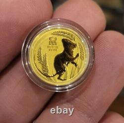 1/10oz Gold 999.9 Lunar Year Of Mouse 2020 Bullion Coin (Perth Mint)