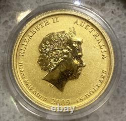 1/10oz Perth Mint Gold 999.9 Lunar Year Of Ox 2009 Series II Coloured