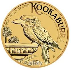 1/10oz Perth Mint Gold Coin 999.9 Kookabura 2022 (Mintage 15000 pcs)