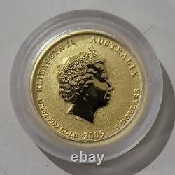 1/20 Pert Mint Gold Coin 999.9 Lunar Ox 2009 Series II
