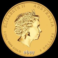 1/20 oz Gold Australian Lunar Series Year of the 2018 Bullion Coin