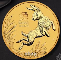 1/20oz 0.9999 Gold Bullion Australian Lunar Series III Year of Rabbit 2023 Coin