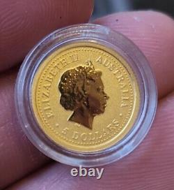 1/20oz Gold 999.9 Australian Lunar Year Of Monkey 2004 Bullion Coin (Perth Mint)