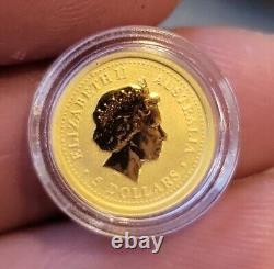 1/20oz Gold 999.9 Australian Lunar Year Of Rabbit 1999 Bullion Coin (Perth Mint)