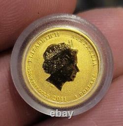 1/20oz Gold 999.9 Australian Lunar Year Of Rabbit 2011 Bullion Coin (Perth Mint)