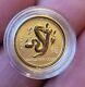 1/20oz Gold 999.9 Australian Lunar Year Of Snake 2001 Bullion Coin (perth Mint)