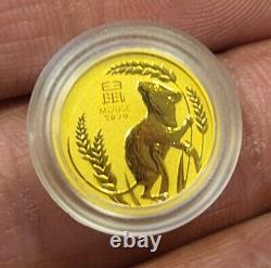 1/20oz Gold 999.9 Lunar Year Of Mouse 2020 Bullion Coin (Perth Mint)